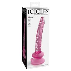   Icicles No. 86 - Стъклен вибратор за пенис (розов)