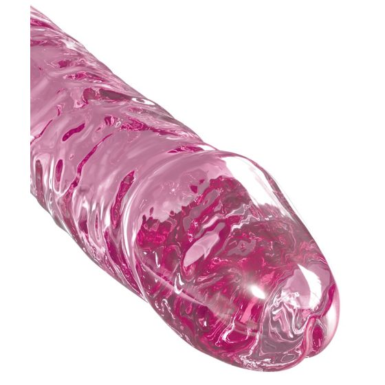 Icicles No. 86 - Стъклен вибратор за пенис (розов)