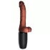 King Cock Plus 7.5 - вибратор с тестиси - кафяв, реалистичен