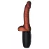 King Cock Plus 7.5 - вибратор с тестиси - кафяв, реалистичен