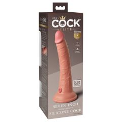   King Cock Elite 7- пристягащ се, реалистичен вибратор (18 см) - естествен