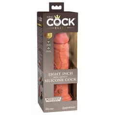   King Cock Elite - дилдо с вендуза - 20 см - тъмен натурален цвят