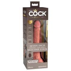   King Cock Elite 7 - Радио вибратор с вендуза, 18 см - натурално