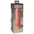 King Cock Elite 8 - вибратор с вендуза - 20см - телесен цвят