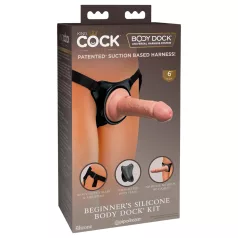   King Cock Elite Beginner's - страпон дилдо - за начинаещи - натурален