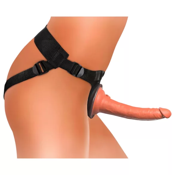 King Cock Elite Comfy - страп-он дилдо с колан - тъмен телесен цвят