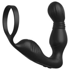   Anal Fantasy Elite - вибратор за простата с пенис пръстен - черен