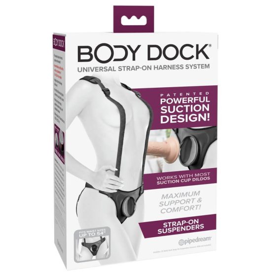 Body Dock - бельо с презрамки (черно)