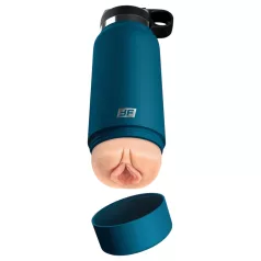   Fuck Flask Private Pleaser - мастурбатор във формата на бутилка - син/телесен