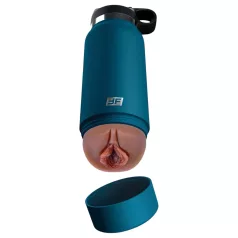   Fuck Flask Private Pleaser - мастурбатор вагина - бутилка - синьо-кафяво