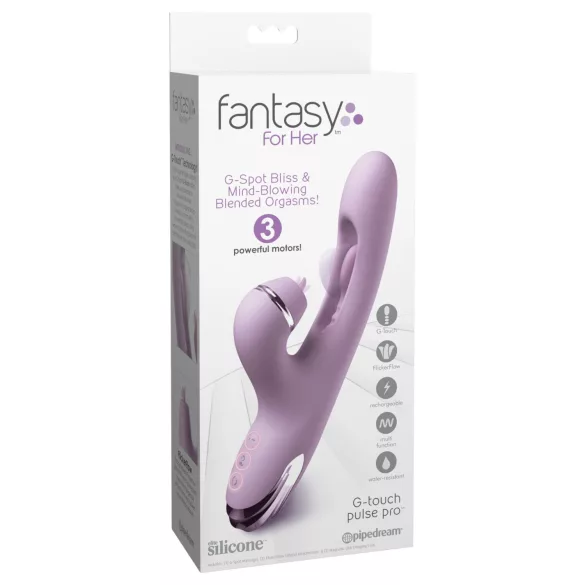 Fantasy For Her G-Touch Pulse Pro - вибратор с клиторно рамо (лилав)