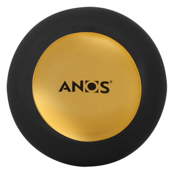 Anos - Акумулаторни, радиоуправляеми, въртящи се спираловидни анални вибратори с мъниста (черни)