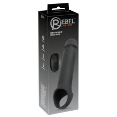   Rebel - акумулаторна, радиоуправляема вибрираща пенис обвивка (черна)