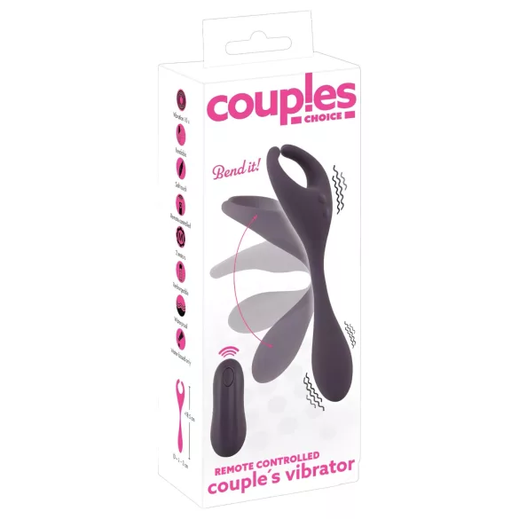 Couples Choice - вибратор за двойки с 2 мотора, акумулаторен, лилав