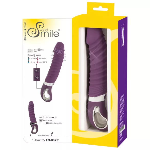 SMILE Soft - вибратор с акумулатор и затопляне - лилав