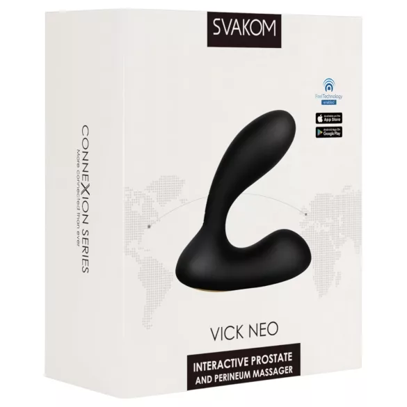 Svakom Vick Neo - презареждаем анален вибратор с VR - черен