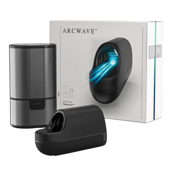 Arcwave Ion - водоустойчив, презареждащ се мастурбатор с въздушни вълни (черен)