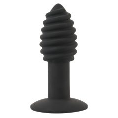   Black Velvet Twist - презареждащ се силиконов анален вибратор (черен)