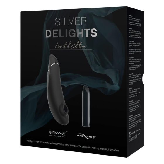 Womanizer Silver Delights - комплект вибратори Airwave (черен)