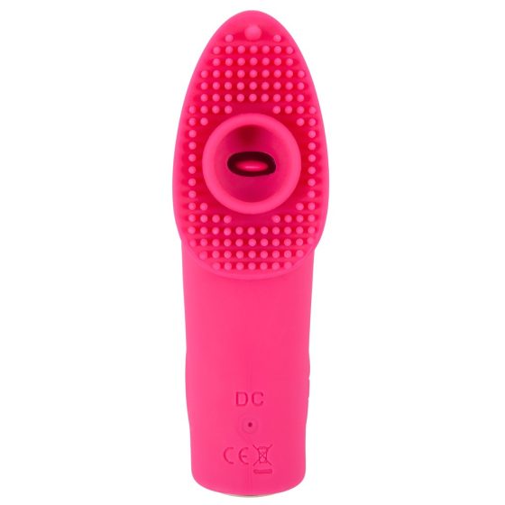 SMILE Licking - rechargeable air-wave tongue finger vibrator (pink)