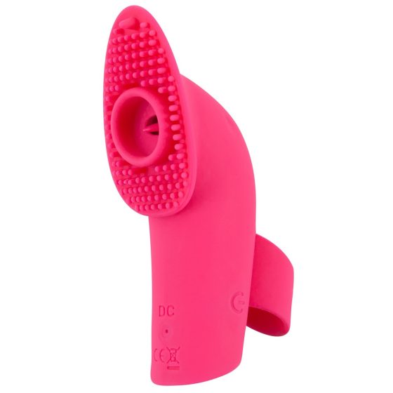 SMILE Licking - rechargeable air-wave tongue finger vibrator (pink)