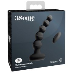   3Some wall banger Beads - Акумулаторни радиоуправляеми вибратори за простатата (черни)