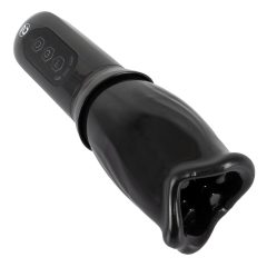   STROKER Rotating - въртящ се мастурбатор за изкуствени устни, захранван с батерии (черен)