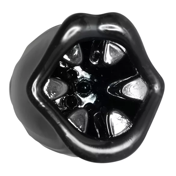 You2Toys - STROKER Rotating - акумулаторен, въртящ се мастурбатор с изкуствена уста (черен)