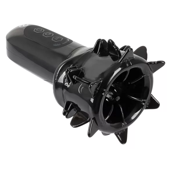 You2Toys - STROKER Rotating - акумулаторен, въртящ се мастурбатор с изкуствена уста (черен)