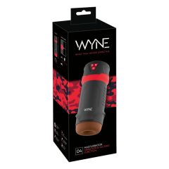   WYNE 04 - Акумулаторна мастурбация с вибриращо засмукване (черно-червена)