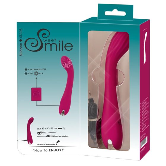 SMILE G-spot - безжичен, оребрен вибратор за G-точката (лилав)