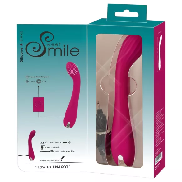 SMILE - вибратор за G-точка с релеф - акумулаторен, лилав