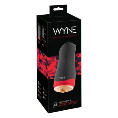   WYNE 01 - Акумулаторна, вибрираща, засмукваща, отопляема мастурбаторна система (черна)