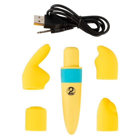 / You2Toys - Pocket Power - комплект акумулаторни вибратори - жълт (5 части)