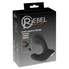   Rebel RC - Акумулаторни, радиоуправляеми анални вибратори с помпа (черни)