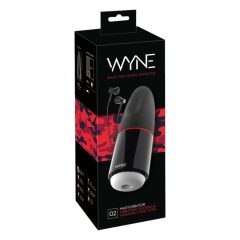   WYNE 02 - Акумулаторна мастурбация с вибриращо засмукване (черно-бяла)