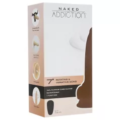   Naked Addiction Rotating 7 - Вибратор с въртяща се глава (18см) - натурален