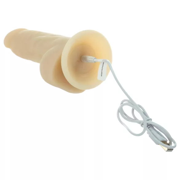 Naked Addiction Rotating 7 - Вибратор с въртяща се глава (18см) - натурален