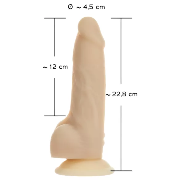 Naked Addiction Rotating 7 - Вибратор с въртяща се глава (18см) - натурален