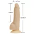 Naked Addiction Rotating 7 - Вибратор с въртяща се глава (18см) - натурален