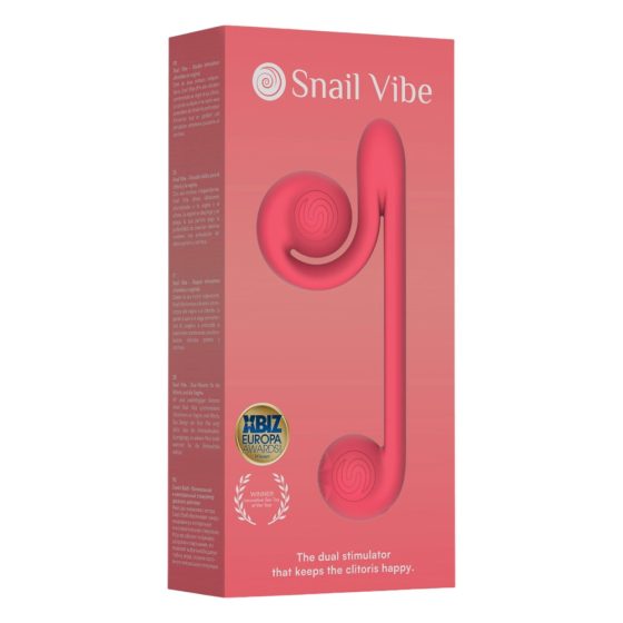 Snail Vibe Duo - акумулаторен вибратор за стимулиране 3в1 (розов)