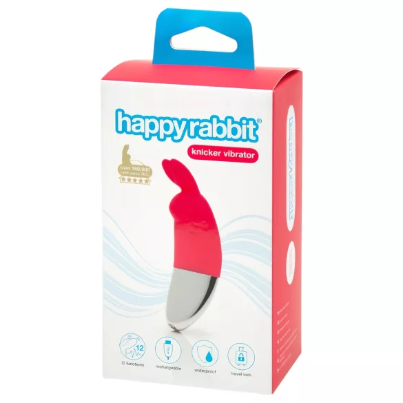 Happyrabbit - вибратор за интимно бельо - презареждаем - клиторен - червен
