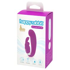  Happyrabbit Mini G - акум., G-точка вибратор с клиторен стимулатор (лилав)
