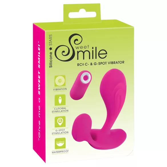 SMILE RC - вибратор за G-точка с дистанционно - презареждащ се - розов