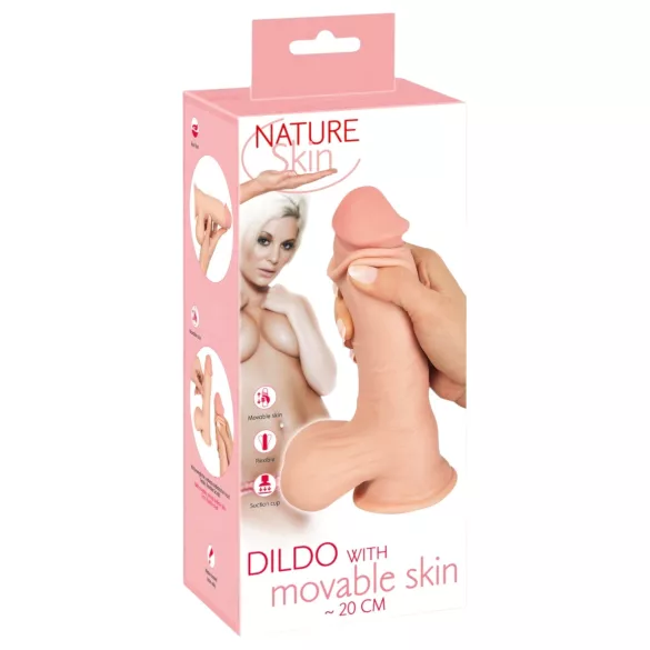 Nature Skin - дилдо с кожа - 20см натурален