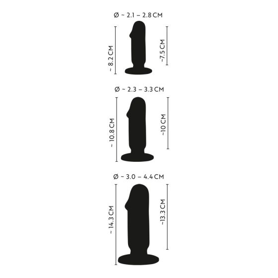 Anos Trainig Kit - анален дилдо комплект (3 части) - черен