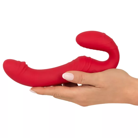 You2Toys - безкабелен страп-он вибратор с дистанционно - червен