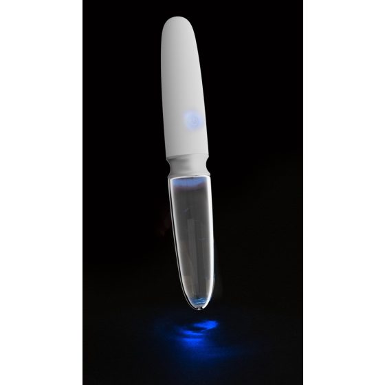 You2Toys Liaison - презареждащ се LED вибратор от силиконово стъкло (полупрозрачен-бял)