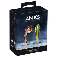   ANOS Metal Rainbow - комплект метални анални дилда (2 части)