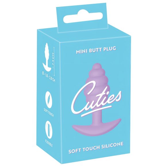 Cuties Mini Butt Plug - силиконов анален плъг - лилав (2,8 см)
